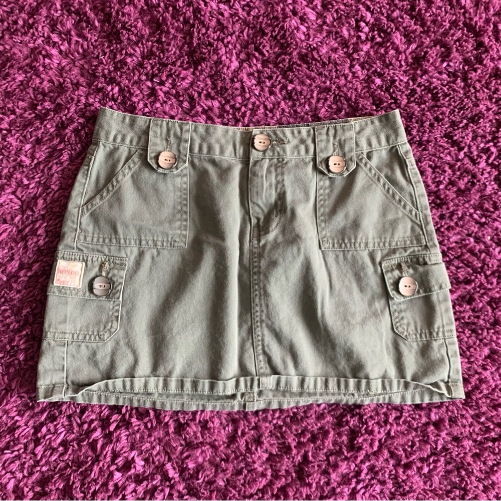 2000s cargo mini skirt